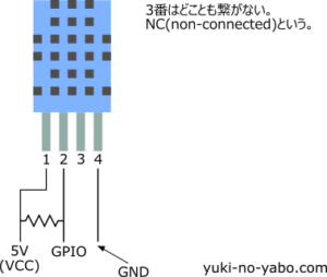 DHT11の配線方法
